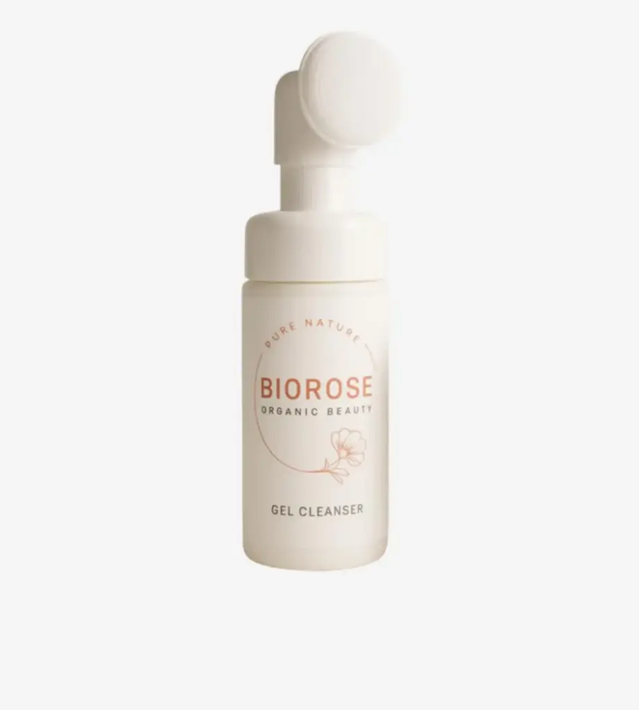 Gel Nettoyant Visage Biorose avec Brosse en Silicone 