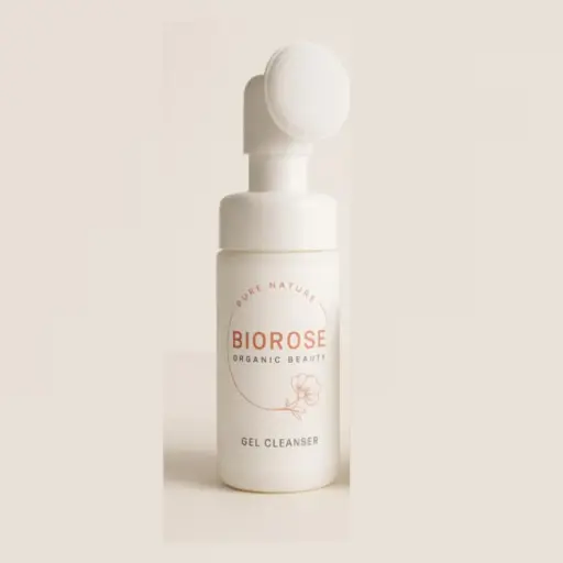 Gel Nettoyant Visage Biorose avec Brosse en Silicone 
